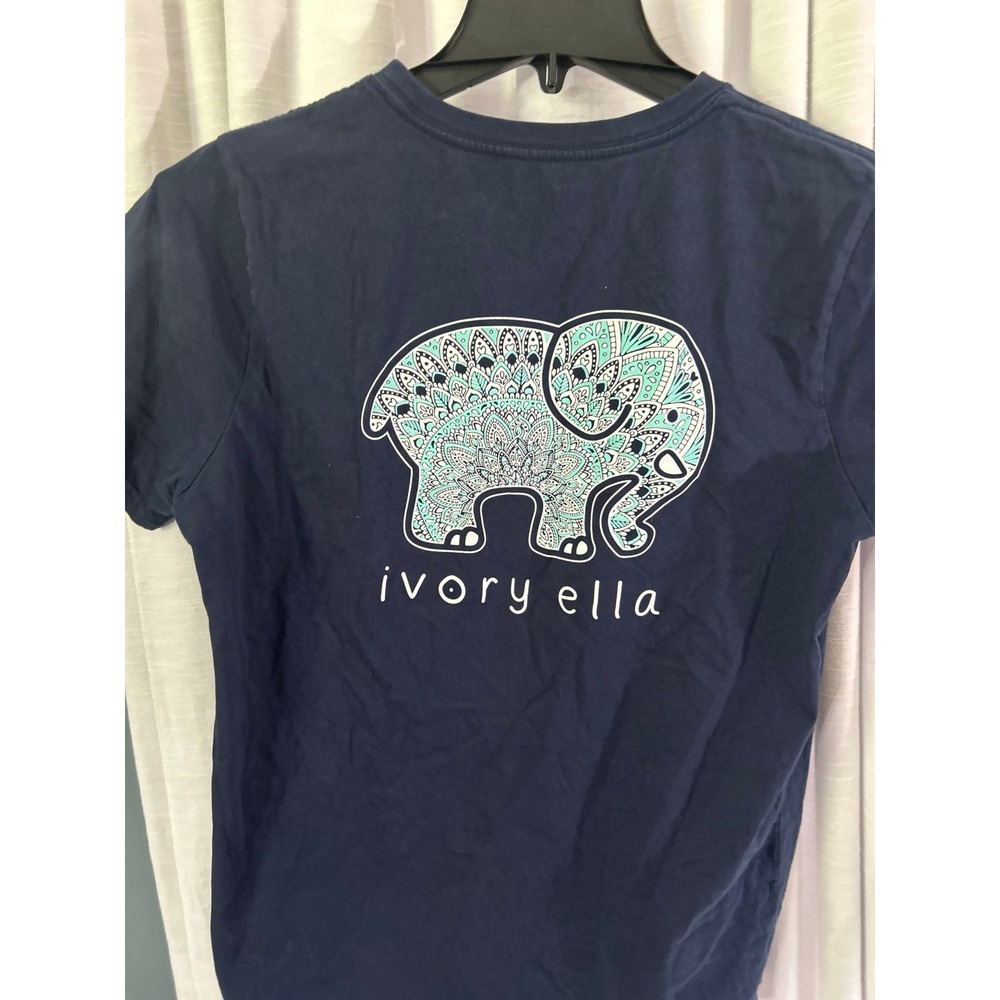 Ivory Ella  ladies‎ navy T-shirt - Picture 3 of 3